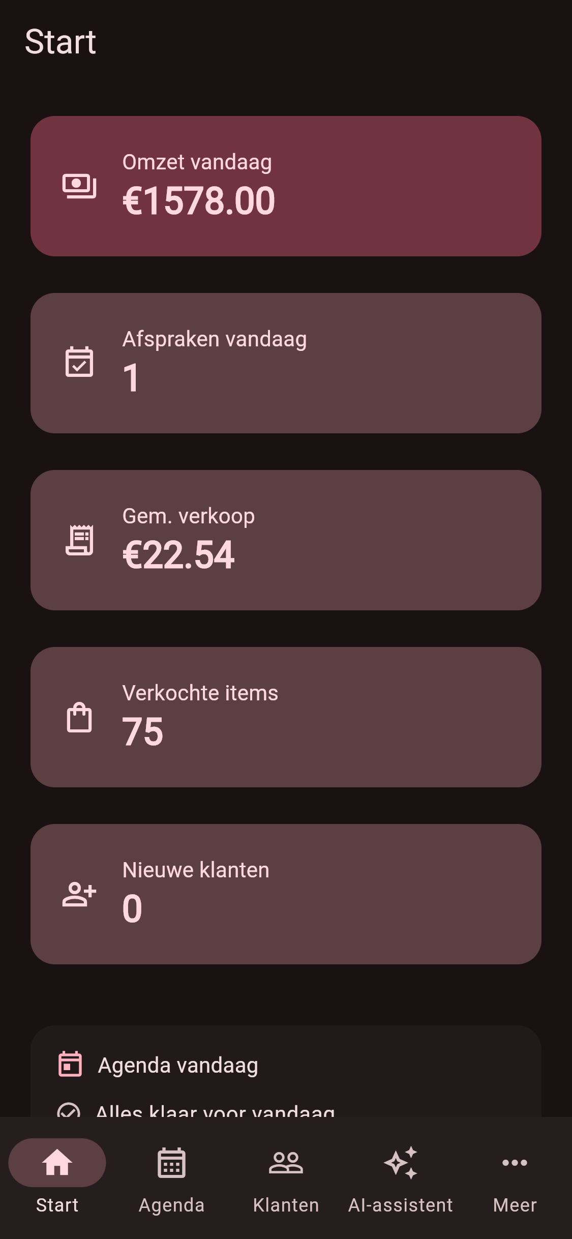 SalonMaster app op telefoon