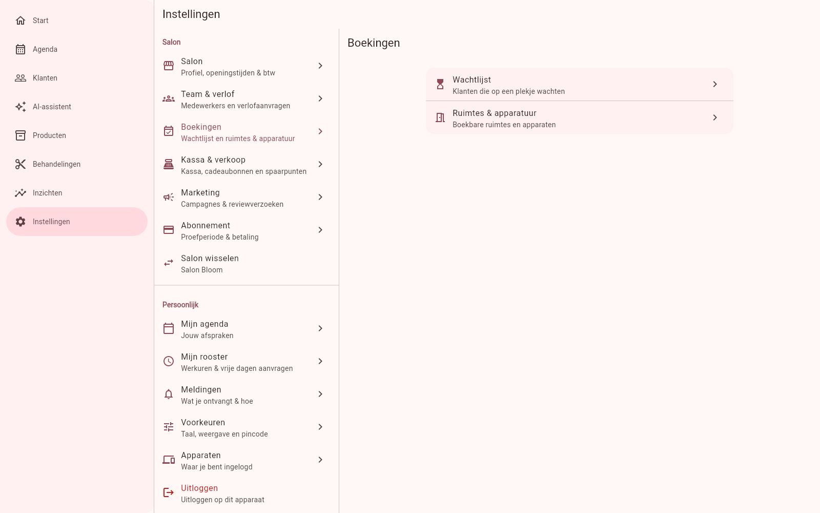 Ruimtes & apparatuur meeplannen
